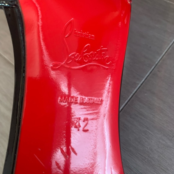 Louboutin IRIZA 100mm Patent heels / gently used - Picture 6 of 7